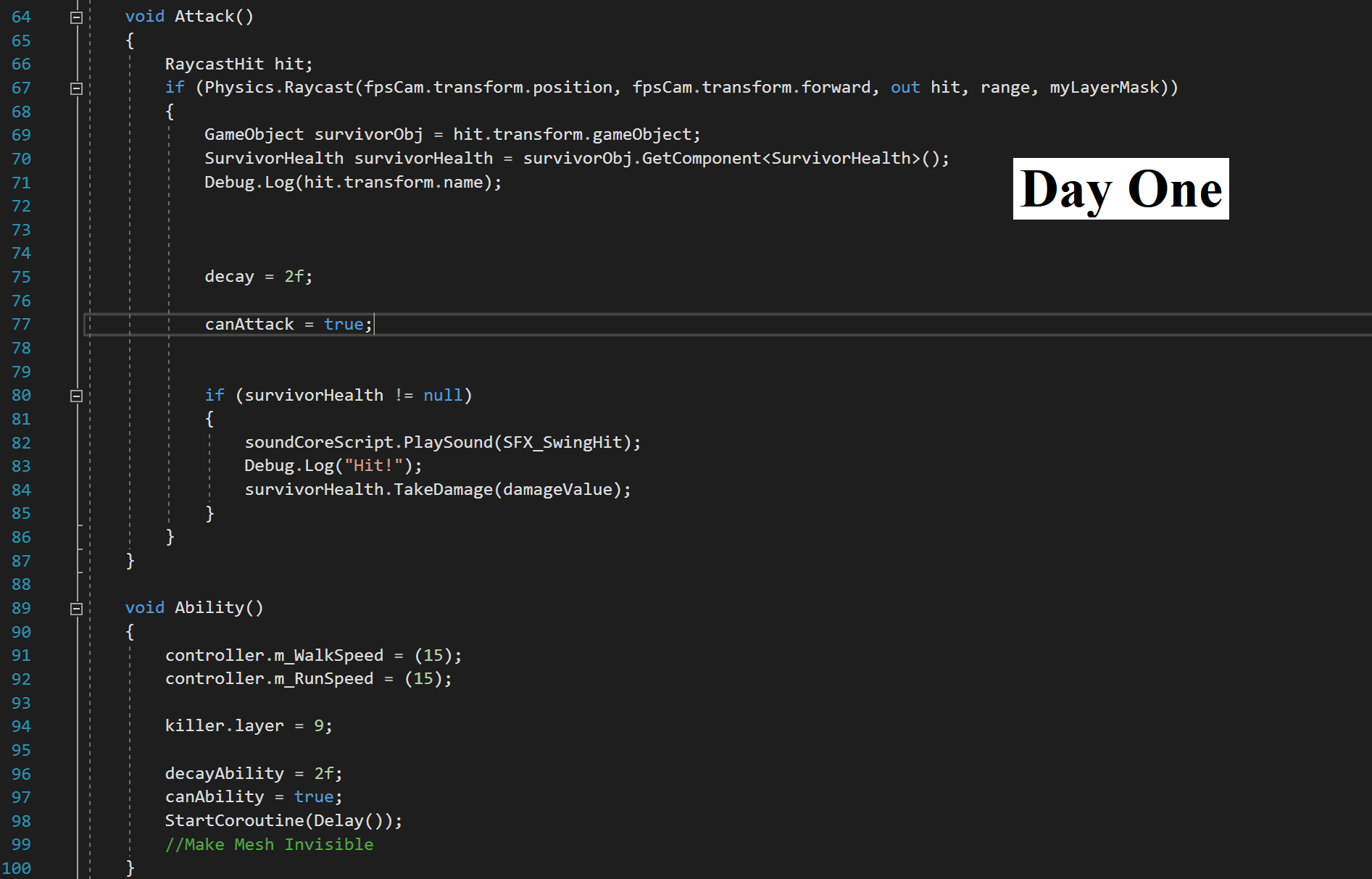 kyfvr script day one